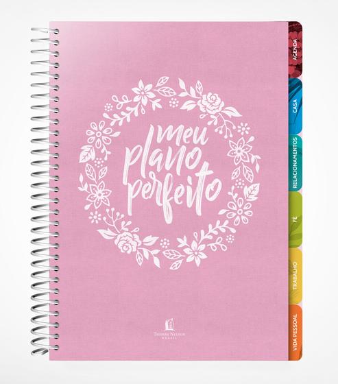 Imagem de Livro - Meu Plano Perfeito, Capa Tecido, Espiral Duplo, Rosa (Nova Edição)