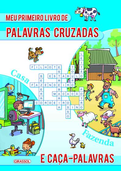 Imagem de Livro - Meu Primeiro Livro de Palavras Cruzadas e Caça-Palavras- Azul