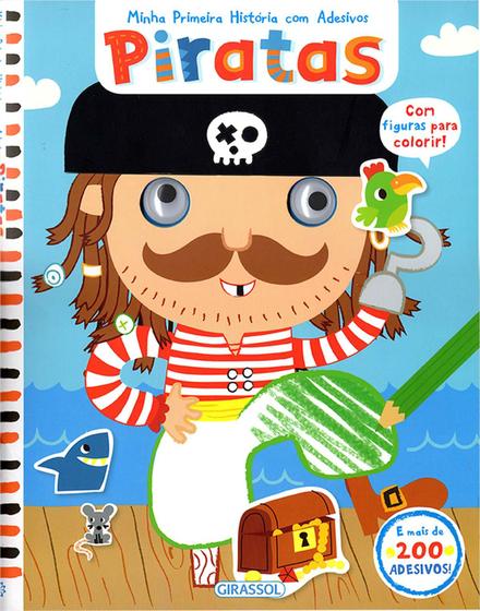 Imagem de Livro - Minha primeira história com adesivos - piratas