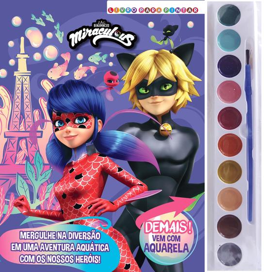 Imagem de Livro - Miraculous Ladybug Livro para Pintar com Aquarela