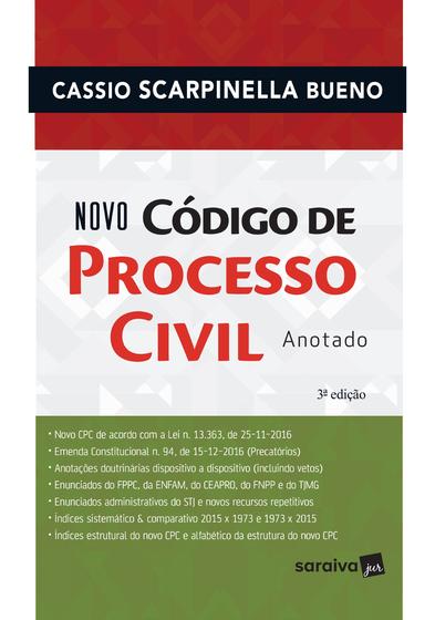 Imagem de Livro - Novo código de processo civil anotado - 3ª edição de 2017