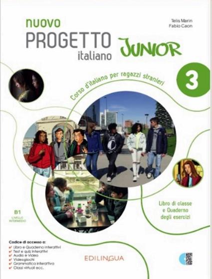 Imagem de Livro - Nuovo Progetto Italiano Junior 3 (B1) - Libro Di Classe E Quaderno Degli Esercizi + Video + Audio