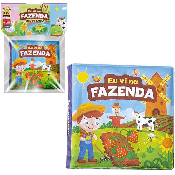 Imagem de Livro para banho eu vi na fazenda 15,5x14cm na solapa - BS TOYS