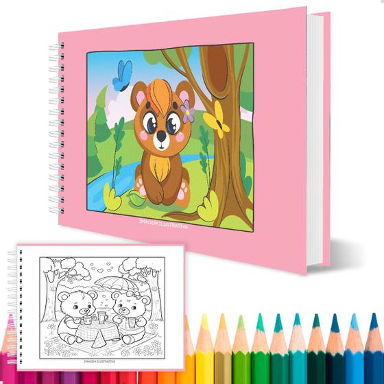 Livro Para Colorir 50 Desenhos Ursinho Pintura Criativo Adultos e ...