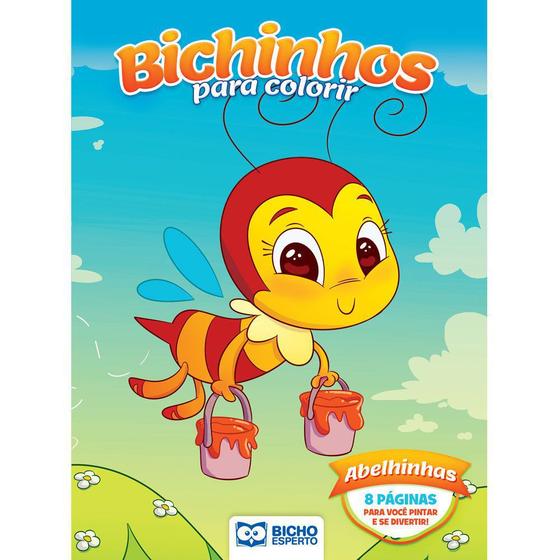 Imagem de Livro Para Colorir Bichinhos Mágicos - Abelhinhas - Bicho Esperto