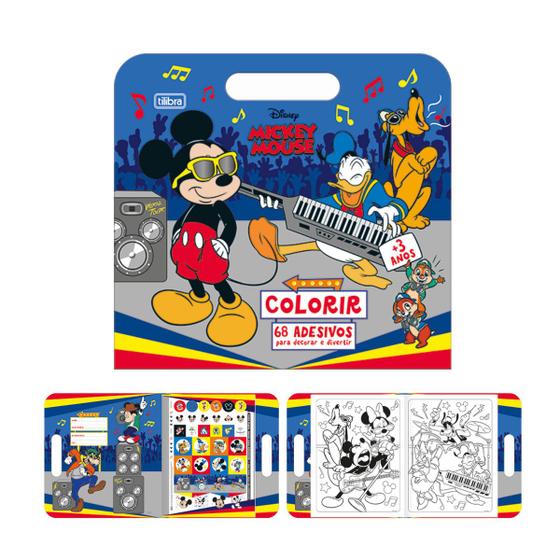 Imagem de Livro para Colorir Mickey Álbum Maleta C/ Adesivos Tilibra