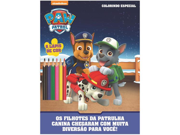 Livro para Colorir Patrulha Canina com Lápis de Cor - Livros de ...