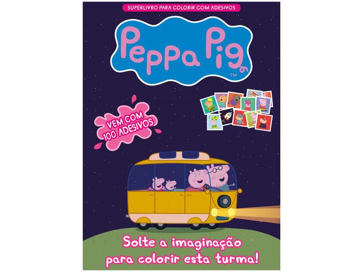 Imagem de Livro para Colorir Peppa Pig com Adesivos