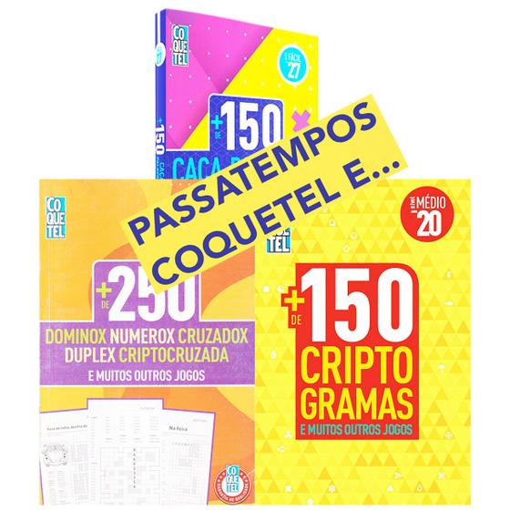 Imagem de Livro Passatempos Coquetel +550 Jogos Em 3 Volumes