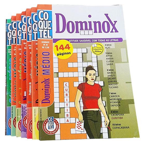 Imagem de Livro Passatempos Coquetel Cruzadox Dominox  Numerox Cripto