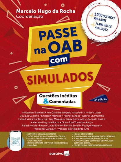 Imagem de Livro - Passe na OAB com Simulados - Questões Inéditas e Comentadas - 3ª Edição 2024