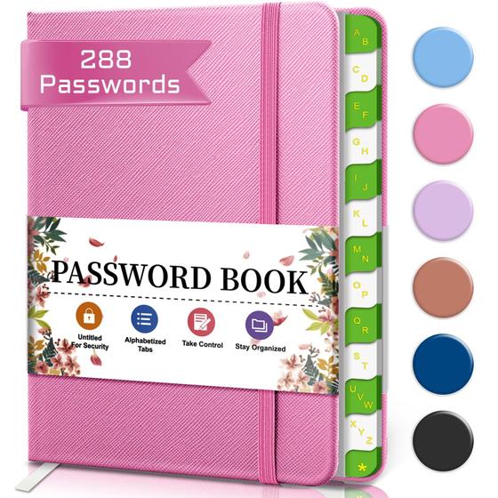 Imagem de Livro Password Keeper BLESWIN Small com Abas Alfabéticas