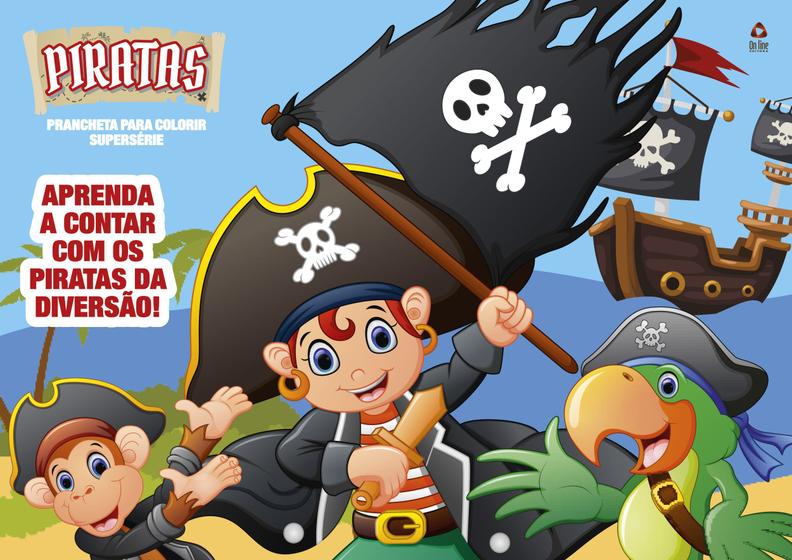 Imagem de Livro - Piratas - Prancheta para colorir - Supersérie