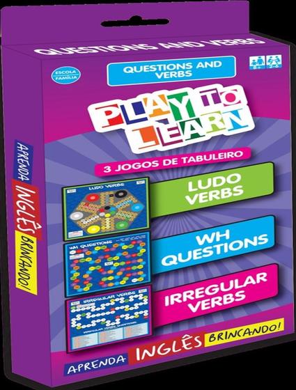 Imagem de Livro - Play To Learn - 3 Jogos De Tabuleiro - Questions And Verbs