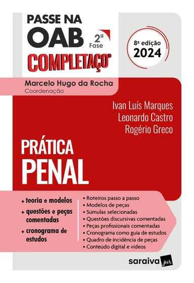 Imagem de Livro - Prática Penal - Passe Na Oab 2º Fase - Completaço - 8º edição 2024