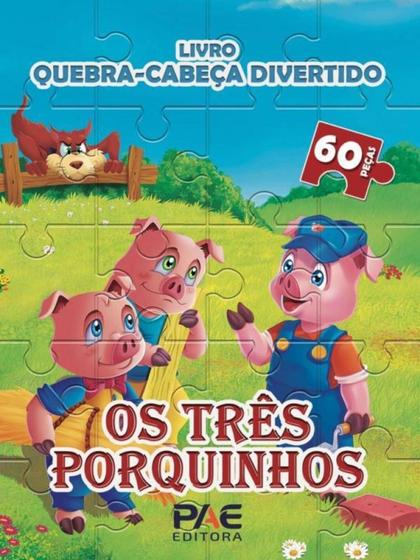 Imagem de Livro quebra-cabeça divertido - os tres porquinhos