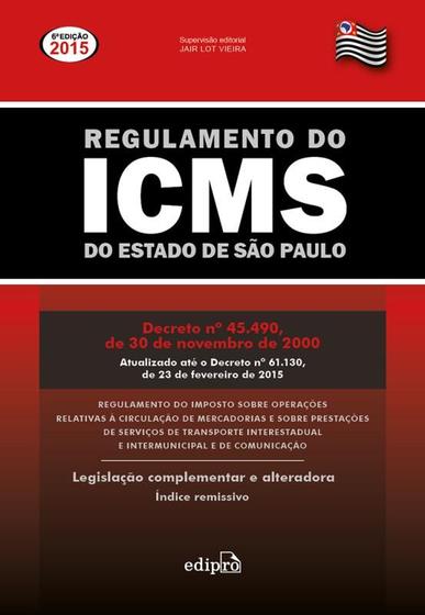 Imagem de Livro - Regulamento do ICMS do estado de São Paulo