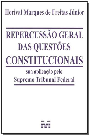 Imagem de Livro - Repercussão geral das questões constitucionais - 1 ed./2015