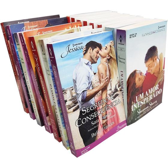 Imagem de Livro Romance Literatura Popular Harlequin Paixão Jéssica Kit 15 Livros de Bolso
