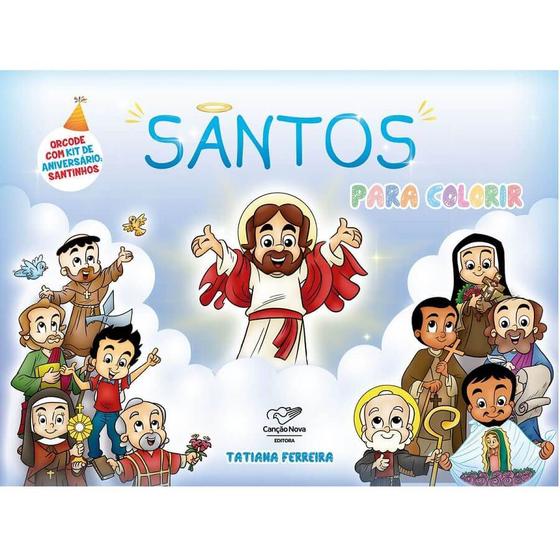 Imagem de Livro Santos Para Colorir - Tatiana Ferreira - Canção nova