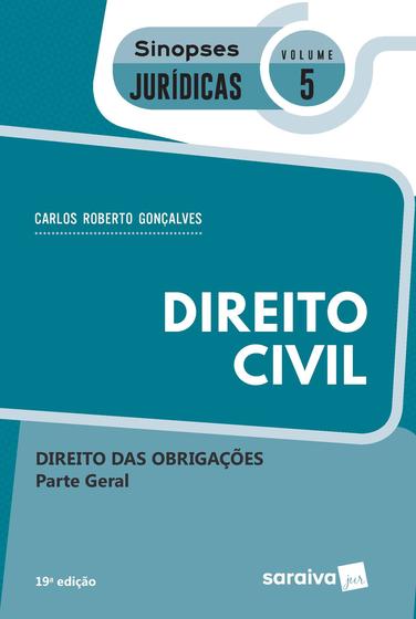 Imagem de Livro - Sinopses - Direito Civil - Direito Das Obrigações - Volume 5 - 19ª Edição 2020