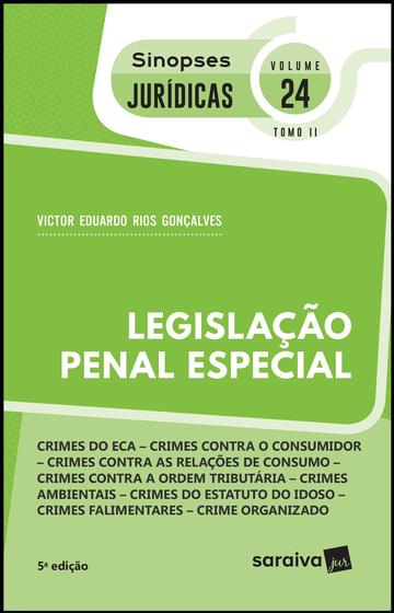 Imagem de Livro - Sinopses jurídicas: Legislação penal especial : Tomo II - 5ª edição de 2019