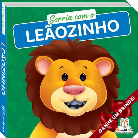 Imagem de Livro Sorria com o Leãozinho Blu Crianças Filhos Infantil Desenho História Brincar Pintar - Atividade Educativo Amigo