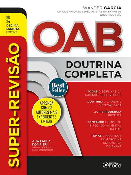 Imagem de Livro - Super Revisão OAB - Doutrina Completa - 14ª Ed - 2024