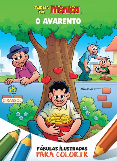 Imagem de Livro - Turma da Mônica - Fábulas Ilustradas para Colorir - O Avarento