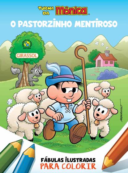 Imagem de Livro - Turma da Mônica - Fábulas Ilustradas para Colorir - O Pastorzinho Mentiroso