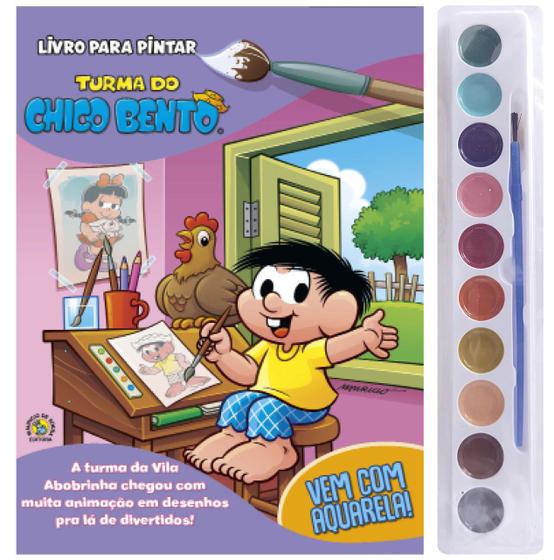 Imagem de Livro - Turma da Mônica Livro para Pintar com Aquarela - Chico Bento