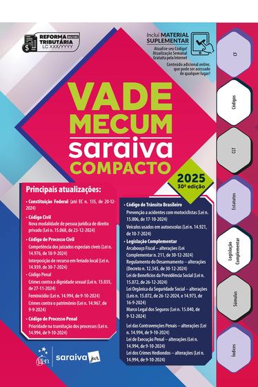 Livro - Vade Mecum-Compacto - 30ª Edição 2025 Menor preço em Livro - Vade Mecum-Compacto - 30ª Edição 2025