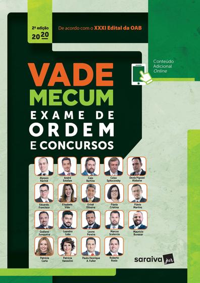 Imagem de Livro - Vade Mecum exame de ordem e concursos 2020 - 2ª Edição