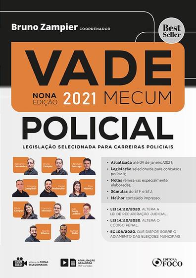 Imagem de Livro - VADE MECUM POLICIAL - LEGISLAÇÃO SELECIONADA PARA CARREIRAS POLICIAIS - 9ª ED - 1º SEM 2021