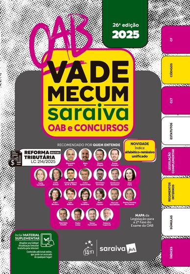 Imagem de Livro - Vade Mecum Saraiva OAB e Concursos - 26ª Edição 2025