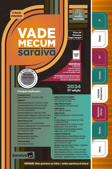 Livro - Vade Mecum Saraiva - Tradicional - 37ª edição 2024 Menor preço em Livro - Vade Mecum Saraiva - Tradicional - 37ª edição 2024