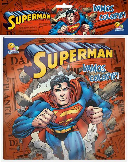Imagem de Livro - Vamos colorir! Kit livro+lápis de cor: Superman
