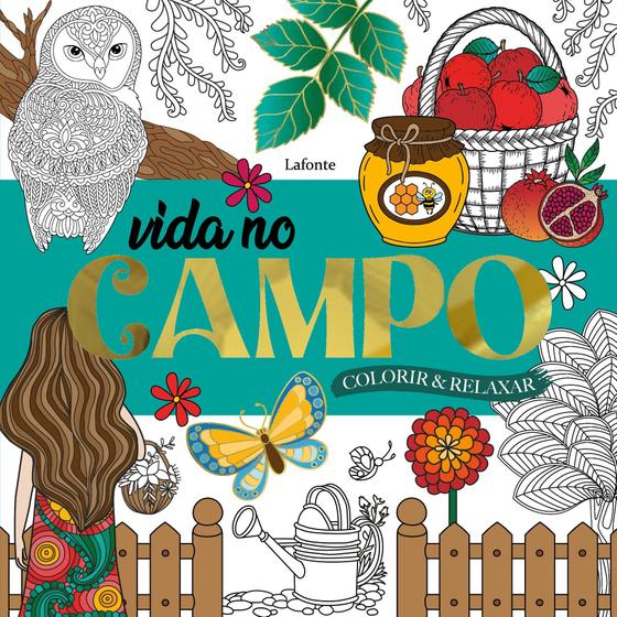 Imagem de Livro - Vida No Campo - Colorir E Relaxar