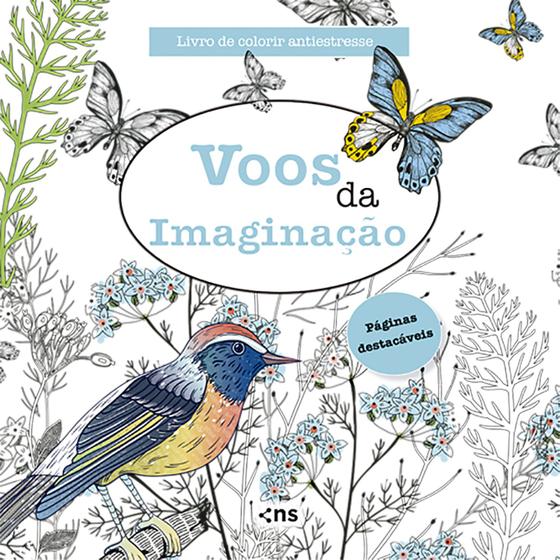 Imagem de Livro - Voos da Imaginação - Livro de Colorir Antiestresse