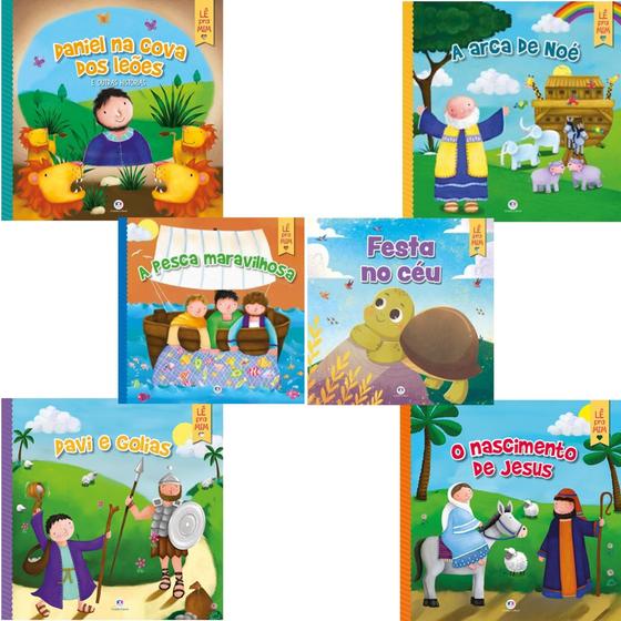 Imagem de Livros infantis histórias bíblicas conjunto com 6 und - Ciranda cultural