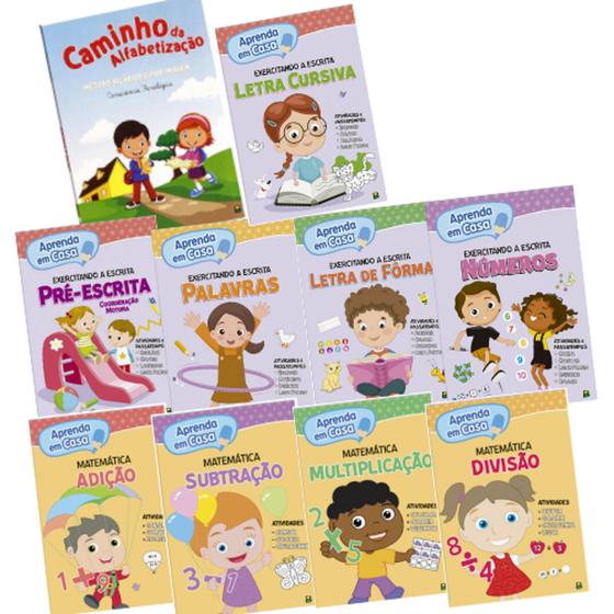 Livros Infantis Kit Com 10 Livros Caminho Da Alfabetização Mais coleção ...