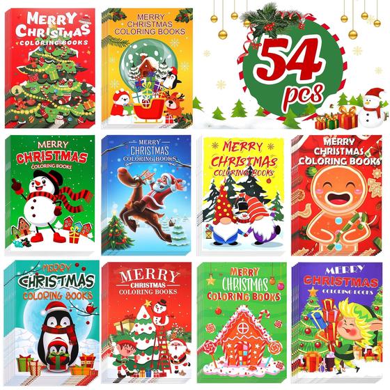 Imagem de Livros para colorir Inwnpio Christmas 54 unidades para lembrancinhas infantis