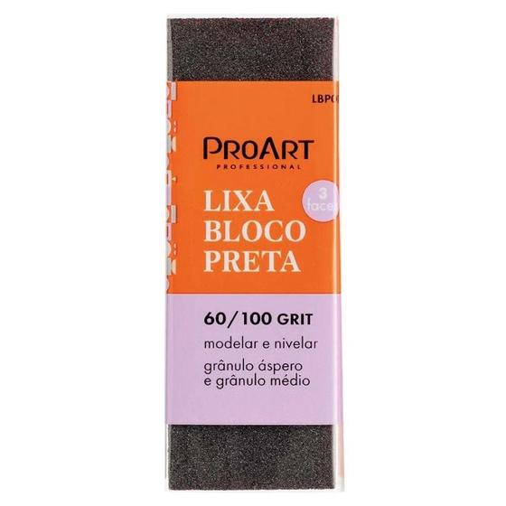 Imagem de Lixa Bloco Preta 3 Faces LBP01B - ProArt
