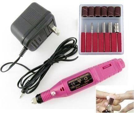 Imagem de Lixa Eletrica de Unha Manicure e Pedicure Profissional 9V Rosa (BSL2038)