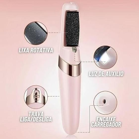 Imagem de Lixa Elétrica Removedor Calo Esfoliador Pé Pedicure USB