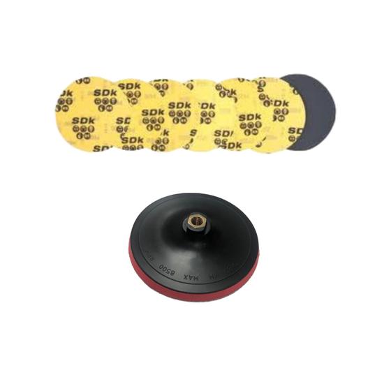 Imagem de Lixa Espanhola Disco 7" + Prato 7"  - Caixa Com 60 Unidades