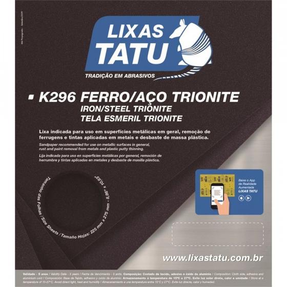 Imagem de Lixa Ferro Tatu 40 K29600400050 - Kit C/50