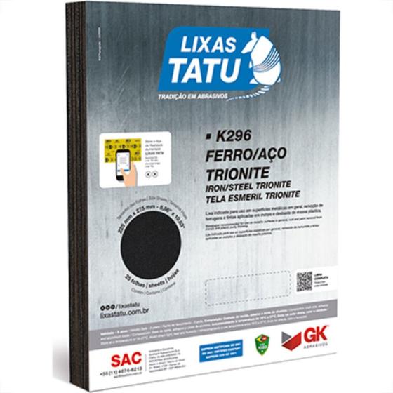 Imagem de Lixa Tatu Gk Ferro 100 C/25