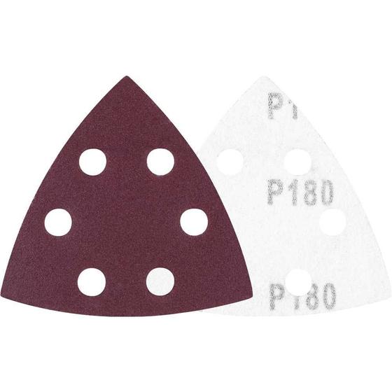 Imagem de Lixa Triangular Com Costado Pluma G 180 Para Madeira 5 Peças Vonder