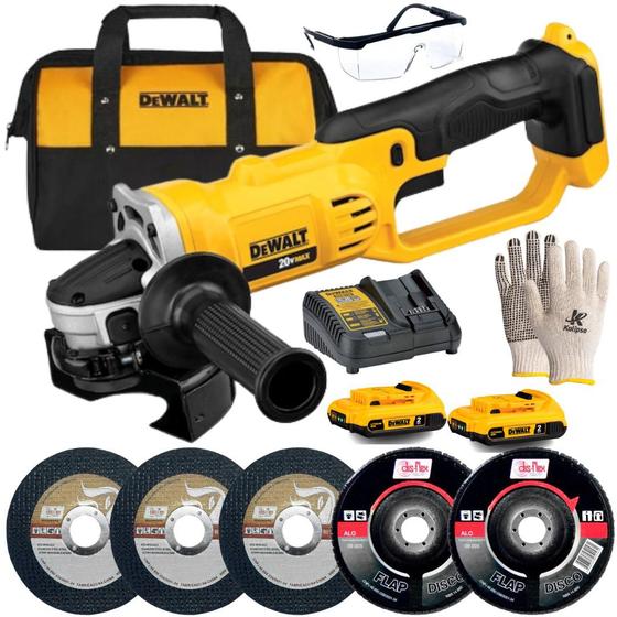 Imagem de Lixadeira Dewalt Angular Dcg412 4.1/2" Com Bateria e Acessórios